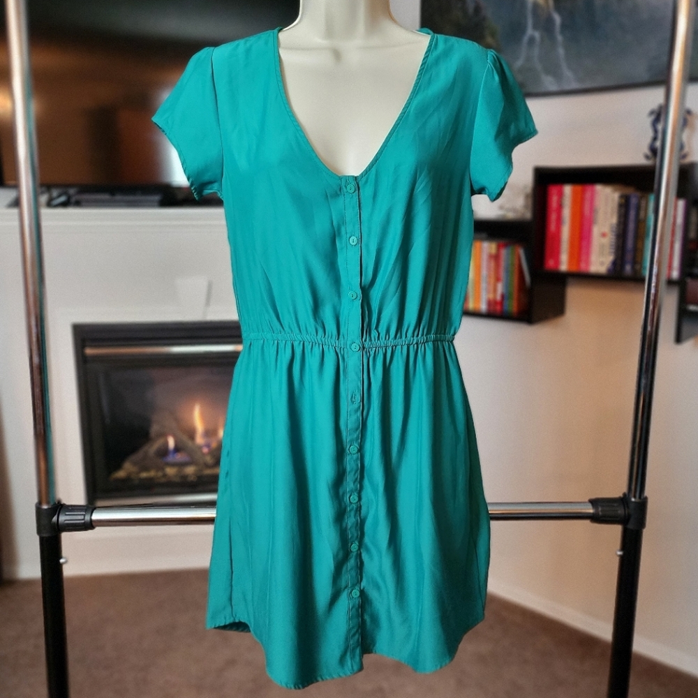 Kimchi Blue Urban Outfitters Emerald Green Dress